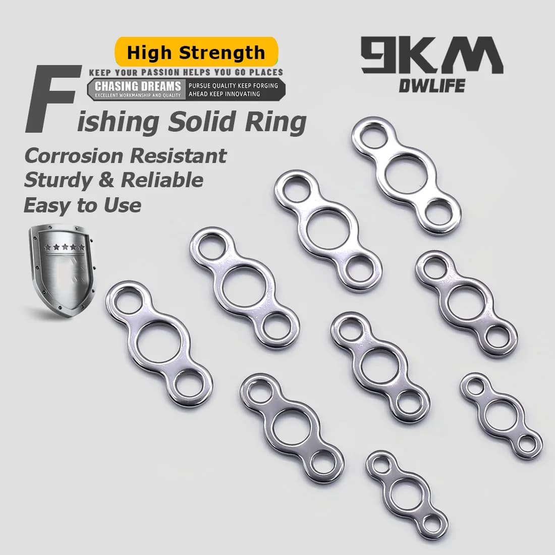 Sterke roestvrijstalen jig-ringen, 25-100 stuks