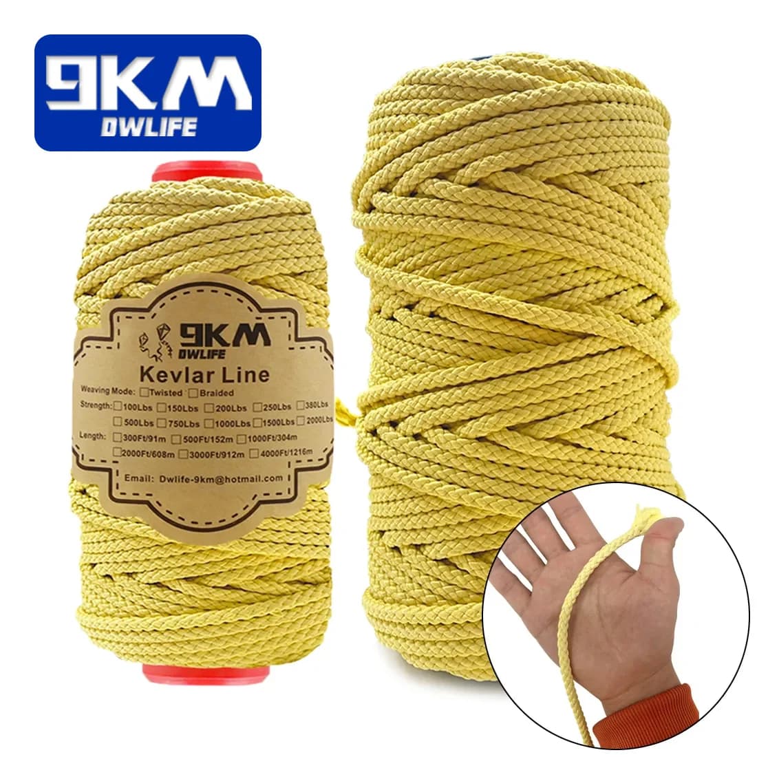 Sterke Kevlar Gevlochten Lijn, 1.6-6.8mm