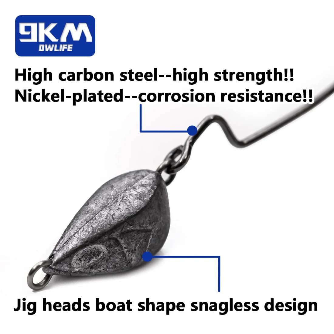 Jig Head EWG Haken Wide Gap voor Soft Lures