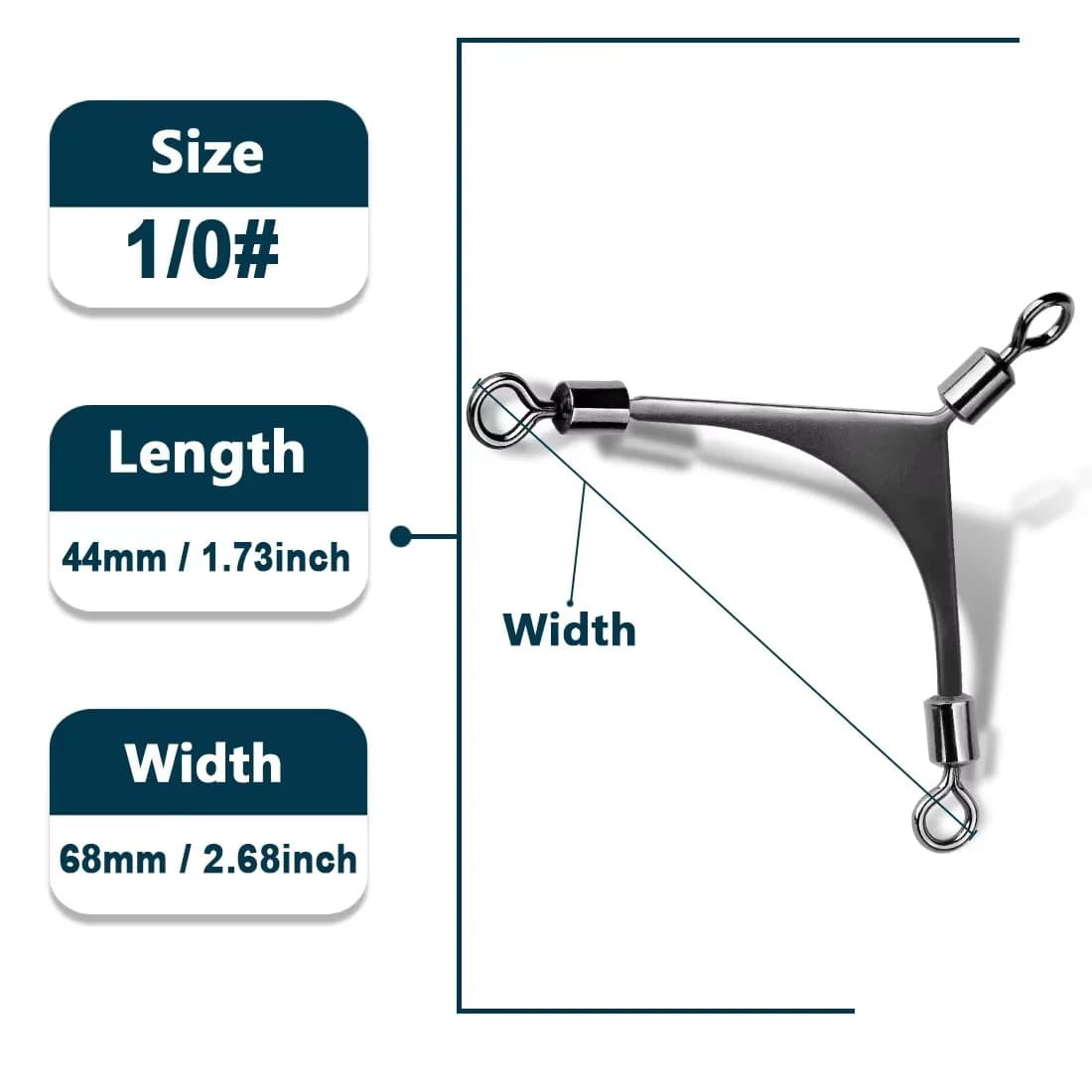 15-60 Stuks 3-Weg Draaiende Barrel Swivels