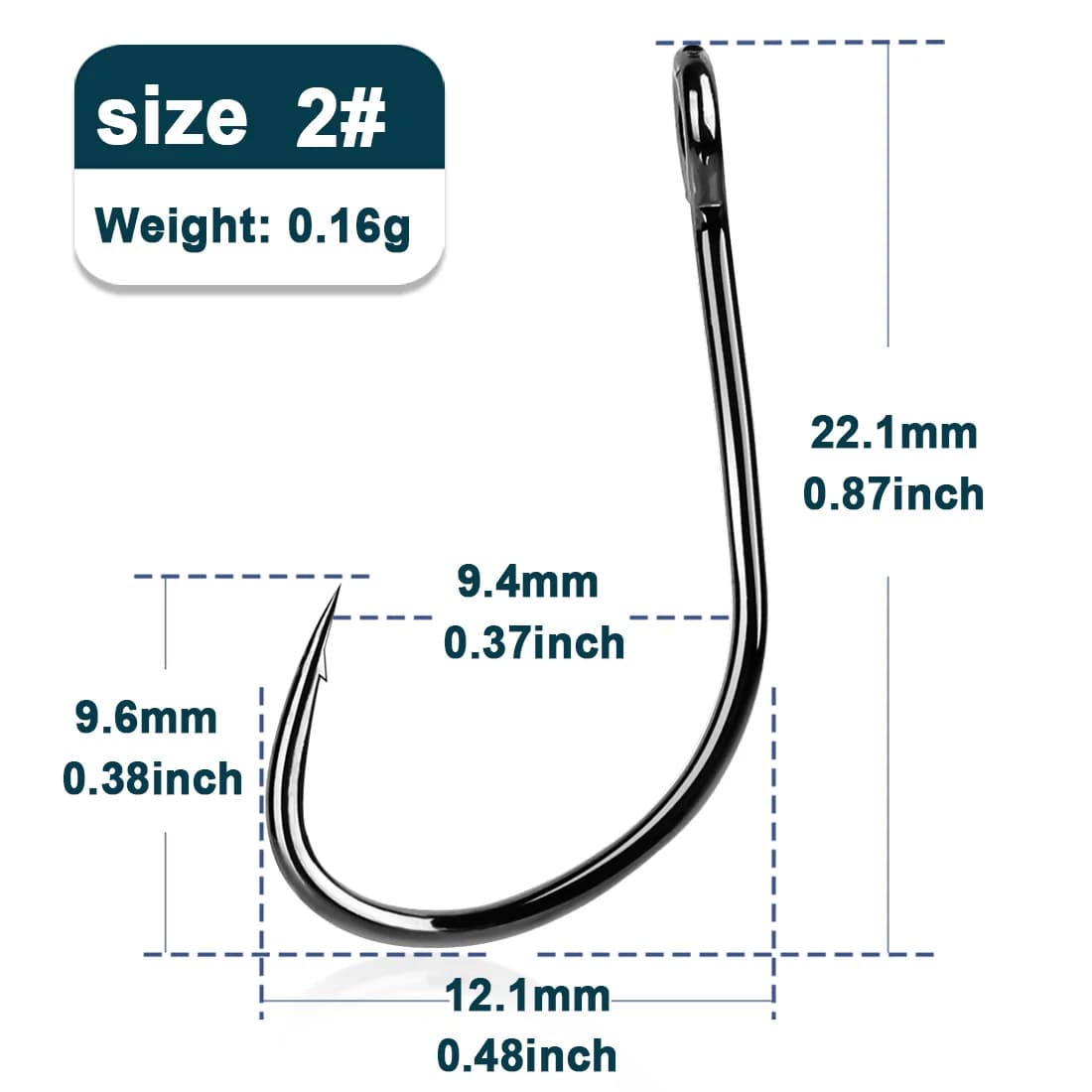 Enkelvoudige haken voor lepels en blade baits, 50-200 stuks