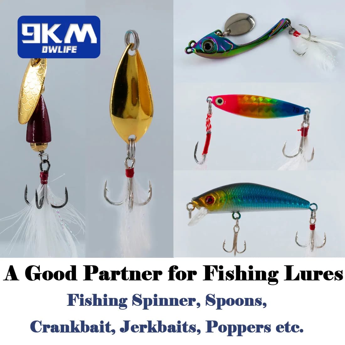 Gevederde Driehoekshaken voor Spinner en Spoon Lures